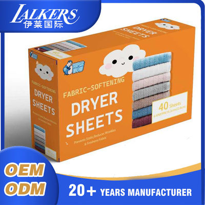अच्छा दाम अनुकूलन योग्य सुरक्षित कपड़े नरम करने वाली चादरें घर और यात्रा उपयोग के लिए सुविधाजनक ऑनलाइन