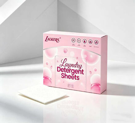 नेचुरल फ़ॉर्मूला लॉन्ड्री डिटर्जेंट शीट्स, 11*14 सेमी आकार और 50% एक्टिव मैटर के साथ, गहरी सफाई के लिए